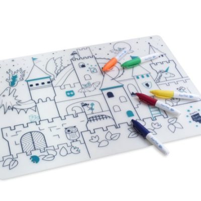 set chateau en silicone a colorier super petit