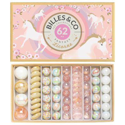 Billes & Co : coffret de billes licornes