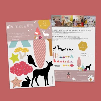 Ma cabane à rêves : set d'aimants les animaux de la forêt