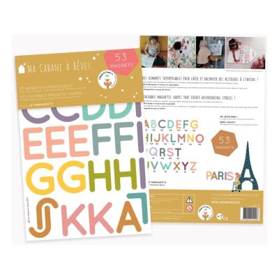 Ma Cabane à Rêves : set d'aimants alphabet majuscules la fabrikamots