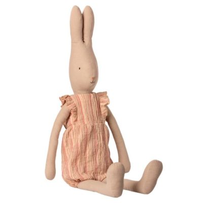 Maileg : grand lapin habillé bunny striped jumsuit