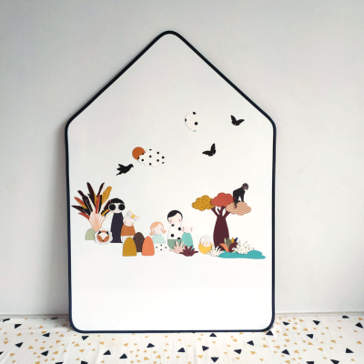 Ma Cabane à Rêves : tableau ardoise magnétique cabane