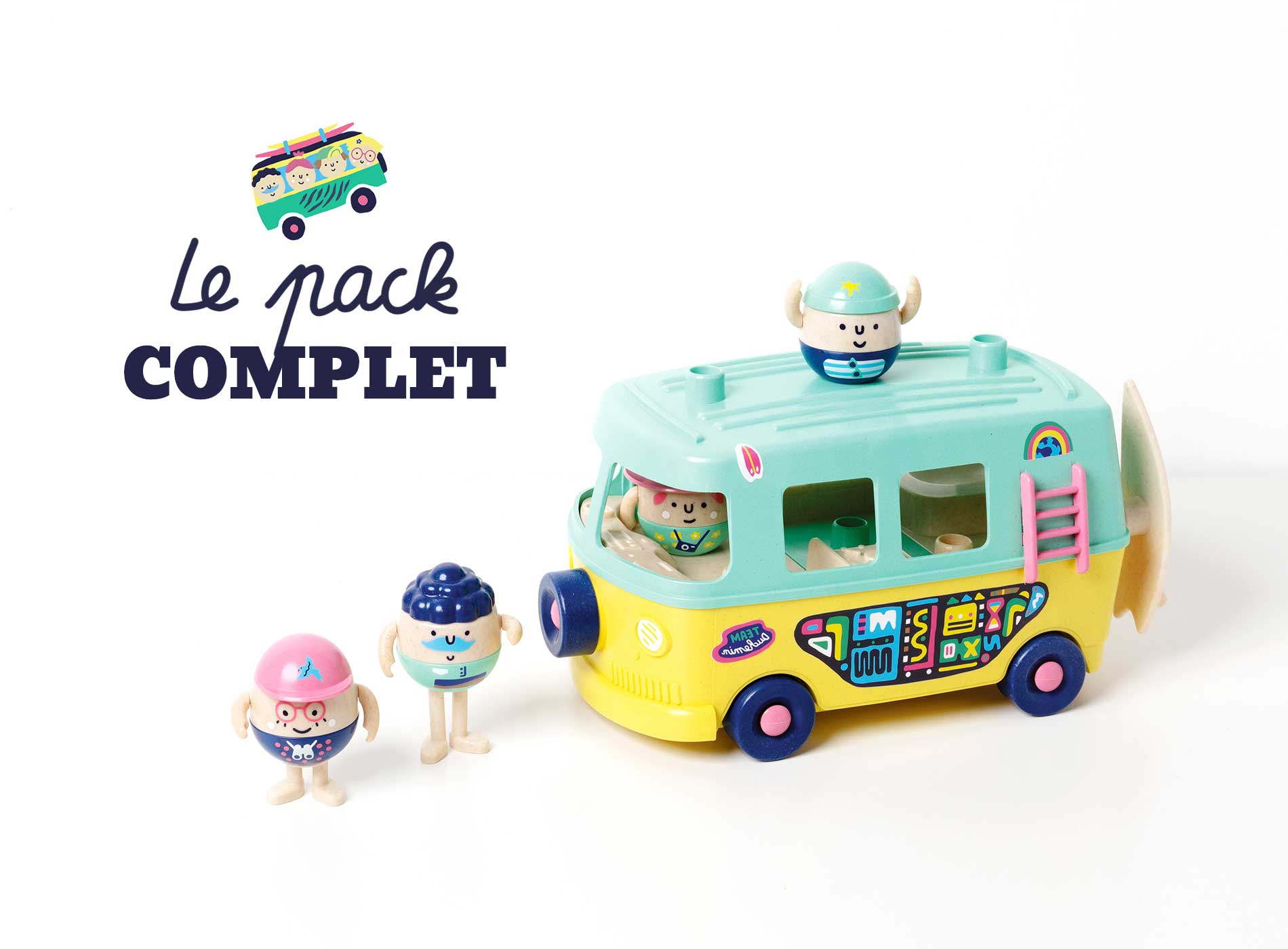 mini monde com_jouet plastique recycle_van_complet