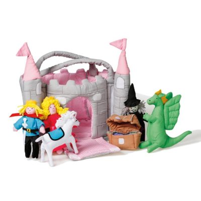 Jouets en tissus : le château rose ou le château vert