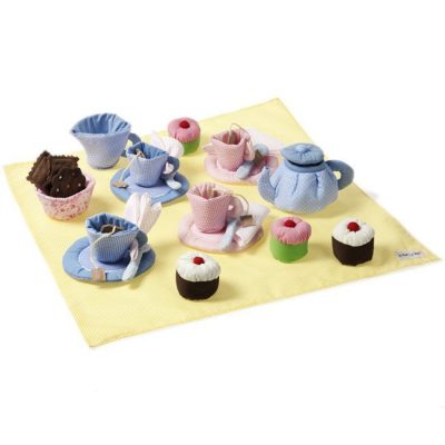Jouets en tissus : le service à thé et ses pâtisseries