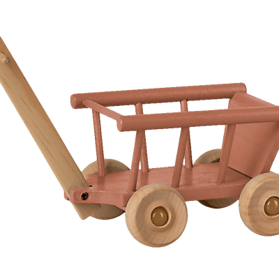 Maileg : chariot rose en bois
