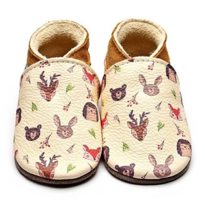 Inch blue : chaussons en cuir bio modèle Woodland