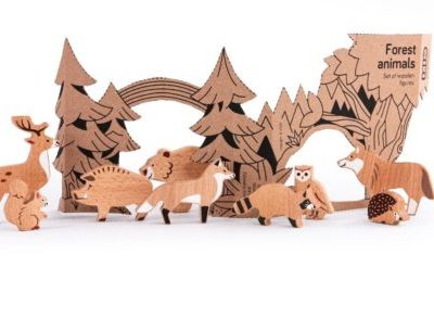 Jouets en bois : coffret les animaux de la forêt