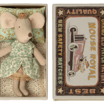 Maileg : princess mouse little sister in a matchbox